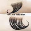 HD Lace Baby Hair Edge 4PCS Strip Human Hair For Black Women Natural Hairline Baby Hair Laid