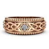 Anéis de casamento de diamante Padrão de recorte de anel de diamante de diamante Padrão de casamento sofisticado Luxo vintage