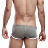 SEOBEAN Boxer da uomo in cotone intimo tinta unita pantaloncini a vita bassa 6 colori G220419