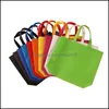 Storage Bags Home Organization Housekee Garden New Colorf Folding Bag Non-Woven Fabric Foldable Shop Reusable Eco-Friendly Ladies Pae11261