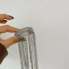 Hair Clips & Barrettes Women's Full Rhinestone Hairpins Fashion Personality Long Fringed Crystal Accessories Line Up Wedding Banquet Jewelry