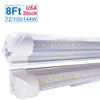 Integrar a Forma V LED Tubo Luz 2400mm 2.4m 240cm 8FT 4FT 5FT 6FT T8 8 pés 72W Cooler Porta Bulbo Luz Light Lowlable Light Lights Montado