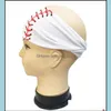 Girl Baseball Sports Hairband Sweat Headbands Yoga Fitness Scarf Sport Hairbow Women Men Softball Football Team Hair Bands Lxl591-1 Drop Del