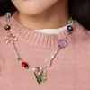 Luksusowy mody Choker Naszyjnik Naszyjka Naszyjniki motyla Projekt biżuterii Ladybug Glass Pearl Flowers Square Bead Kobiet jllehw