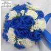 Wedding Flowers Perfectlifeoh Royal Blue Beautiful Foam Roses Artificial Flower Bride Bouquet Party Decor For Decoration