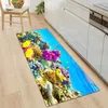 Carpets Ocean World Kitchen Floor Tapete da sala de estar da casa do carpete Decoração de quarto banheiro não deslizamento 3D PrintingCarpets