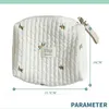 Mommy Single Shoulder Bag Zipper Embroidery Cute Bear Print Creamy Color Mom Bag Outing Baby Stroller Diaper Bags Simple Style 220726
