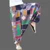 dans thai harem broek vrouwen mannen hippie print baggy losse casual katoenen linnen broek broek pantalon femme 220816