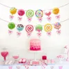 Décoration de fête pour bébé, sucettes douces, cadeaux d'anniversaire pour enfants, décorations de fêtes en sucre, fournitures de bannières suspendues