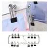 6-Tier Skirt Pants Shorts Hangers with Adjustable Clips Space Saving No Slip 12 Clips Clothing Storage Metal Skirt Rack 220408