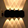 Applique murale LED en aluminium, imperméable, éclairage d'extérieur, haut et bas, pour la maison, les escaliers, la chambre à coucher, le chevet, la salle de bain, le couloir, 8W