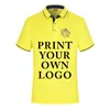 Silk Cotton Custom shirts For Your Family Team Primary Team Color Polo College University Design Personalized shirts 220608