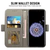 Brieftaschen-Hüllen für Samsung Galaxy S9 Plus S8 S8Plus S6 S7 Edge S5 S4 S3 Fundas Capa Kartentasche mit Lanyard Geldbörse Ständer Flip Cover