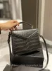 Czarne torebki krokodyli kobiety designerskie TOSES skórzane torby na ramię