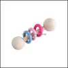 Pochodnicy Pacifier Clips Baby Toys Teeth Pierścienie Klasa spożywcza Beech wo mxhome dhsrj