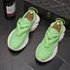 Style 2970 European High Quality Mens White Green Lace Up Men Party Robe Shoes Soft Pu Leather Fashion Designer Flats Sneakers