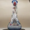 8 tum anime tema groda hookah vattenrör bong glas bongs med 14 mm downstem och skål 2 i 1 redo för användning