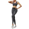 Nuove tute fitness yoga per donna palestra gilet senza maniche senza cuciture reggiseno e leggings da jogging a vita alta sport set da 2 pezzi TZ2126