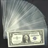 Opslagboxen Bins 100pcs munthouders met doos papier geld valuta bankbeen case tas transparante verzamelhouder 15x7cm
