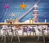 HD papel de parede 3D mural pegatinas de pared starfish 3d wallpapers parede murais para crianças sala de estar quarto sofá tv fundo decoração