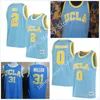 2022 NCAA Custom UCLA Costura de basquete 3 Ralph Jackson 24 Roy Hamilton 12 Toby Bailey 5 Cameron Dollar 12 Gerald Madkins 0 Jaylen Clark 1 Jules Bernard Jersey