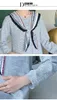 Style coréen Maternité Automne Robe Manches Longues Col Arc Aline Robe À Tricoter Plus La Taille Femme Enceinte Mode Vêtements J220628