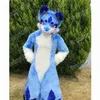 Halloween Blue Husky Fursuit Mascot Costume Top Qualité Cartoon Anime thème personnage Adultes Taille Noël Publicité Extérieure Outfit Costume