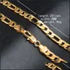 Chains Gold Bracelet Men 3/1Nk Chic Handsome Explosion Models 18K Plating Copper Jewelry Electroplating Figaro 8Mm Mens Drop Delivery Dhlpm