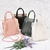 Jiang 2022 New Women's Shoulder Bag Trending Style Fashion Transpatent Pu Jelly Designer Brand Handbags Beach Female Purse