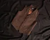 Gilets pour hommes Blazer gilet marron Tweed costume veste sans manches gilet victorien marié robe de mariée serrée vêtements Vintage Sch