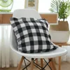 2022 Christmas Red And Black Plaid Cloth Pillowcase Square Pillow Cover Pillowcases Polyester Throw Pillow Case Geometric