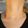 체인 최고의 패션 섹시 여성 미세 925 스털링 실버 보석 선물 베젤 SSMALL 원이 작은 CZ Choker 목걸이를 가진 매력 구슬.