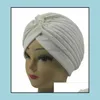 Beanie/Skl Caps Hats Hats Scarves Gloves Fashion Accessories Soft Indian Style Yoga Headwrap Cap Turban Hat Cloche Chemo Hair Er Arabian