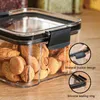 Different Capacity Food Storage Container Plastic Kitchen Refrigerator Noodle Box Multigrain Storage Tank Transparent Sealed Can 220719