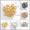 Clasps Hooks Jewelry Findings Components 10Pcs/Lot 6Mm Gold Spring Ring Clasp With Open Jump For Chain Necklace Bracelet Connectors Making