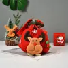 Driedimensionale pop kerstkuiktas schattige Christmass cadeaubas geborsteld doek appel draagtassen kerstbunch pocket