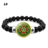 Nieuwe Collectie Oekraïne Armband Oekraïens Symbool Glas Cabochon Multilayer Lederen Armbanden Hoge kwaliteit Mannen Bangles Party Gunst JLA13043