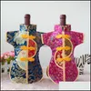 Vintage Chinese Knot Christmas Wine Bottle Bag Dining Table Decoration Er Packaging Bags Silk Brocade Pouch Fit 750Ml Drop Delivery 2021 Oth