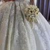 Lüks Beyaz Balka Elbise Gelinlik Katmanlı Etekler Uzun Kollu Sapırlar Boncuklar Organza Korse Gelin Gowns Chic Dubai Özel Yapımı Vestidos de Novia