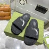 Women Slipper jacquard organic denim platform Sandal Heightening Thick Soled Slides Slippers Designer Summer Flat Sandals House Spike Flip Flops