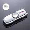 Briquet créatif avec lumière LED Fidget Spinner briquets coupe-vent gonflables accessoires de fumer pour hommes torche cadeau