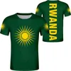 RWANDA T-shirt nom numéro Rwa T-shirt Po vêtements imprimer bricolage gratuit sur mesure t-shirts Respirant 3D 4XL 5XL grande taille 6XL 220609