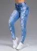 Women's Jeans Oversized Ripped Hole Pencil Pants Plus Size Solid Jeggings Women Summer Casual High Waist Slim Denim Trousers Streetwears