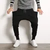 Hip Hop Harem Pants Men Cotton Streetwear Casualne spodnie Solidne spodnie do joggera Pokazani Pocket Mężczyznki dresowe 220713