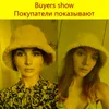 Boinas outono de inverno Lambswool Faux Fur Bucket Hat Bob Mulheres coreanas Capinho macio senhoras de veludo grosso Panamá menina ao ar livre Fisherman Hatberet