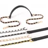 Bag Parts & Accessories DIY Black White PU Leather Purse Handle 100/120cm Replacement Metal Gold Silver Chain Shoulder Crossbody Straps 2022