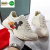 Top scarpe casual Chunky Rhyton Leather Printed Sneaker Red Tennis logo split mouse jumbo interlock Strawberry stampato in tutto il mondo sneakers da uomo donna di lusso