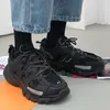 مسار المصمم الفاخر والميدان 3.0 Sneakers Man Platform أحذية عارضة أبيض أسود نايلون Nylon المطبوعة الأحذية الرياضية الأحذية ثلاثية S مع صناديق 36-45 M42