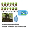 Système d'irrigation automatique de jardin Pompe à eau Minuterie d'irrigation goutte à goutte Fleurs Plante Arrosage Contrôleur de minuterie pour la maison Y200106