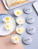 Keuken Gereedschap 4 Stks / Set Leuke Eierkoker Tool met Borstel Plastic Egg Boiler Poacher voor Kid Bakken Egg Schimmel Maker Accessoires